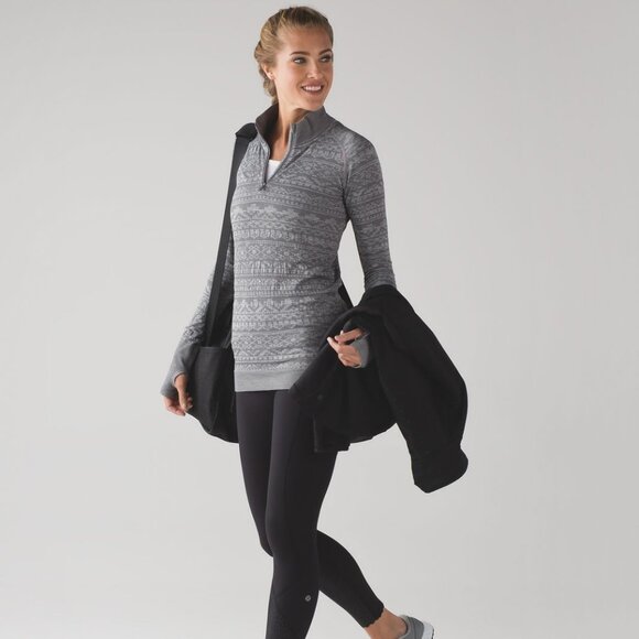 Lululemon Women's Rest Less 1/4 Zip Sweater - Grey - Picture 1 of 10